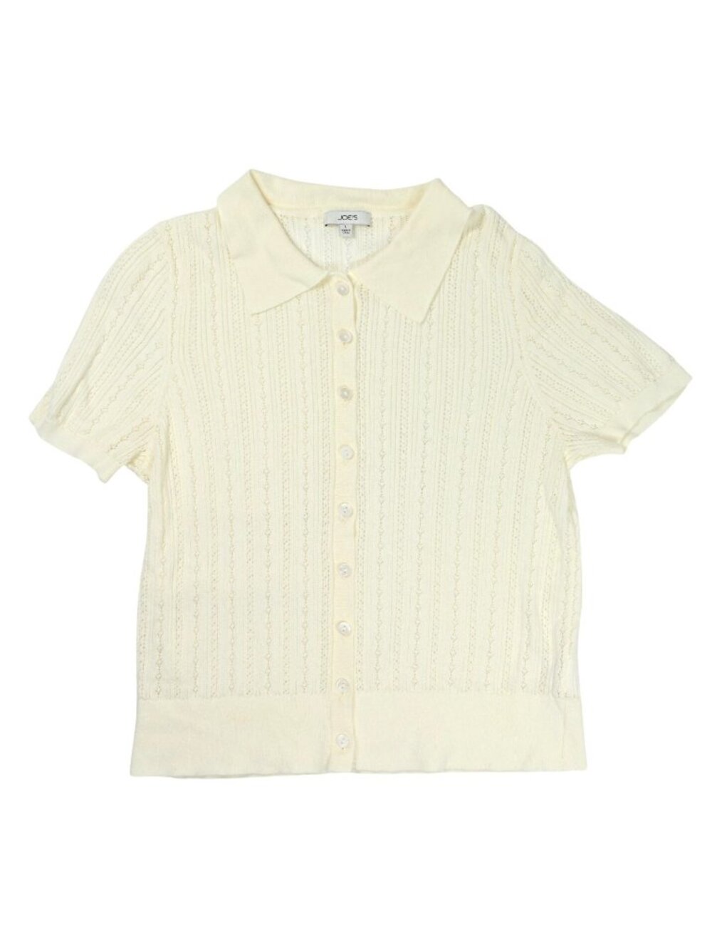 Joe's Jeans The Davey Short Sleeve Cardigan in Ecru